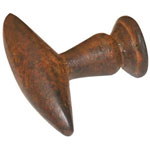 Bouton olive fer rouillé