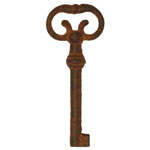 Clé fer rouillé ciré