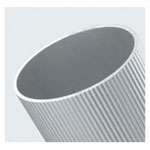 Pied de table ovale en aluminium cannelé