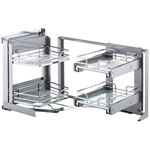 Rangement d\'angle coulissant - 4 corbeilles - Smart Corner extractible