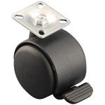 Roulette pivotante Ø50 avec platine 38x38