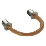 Poignée souple en cuir sur métal