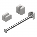 Porte-cintres escamotable - Acier chromé et PVC noir