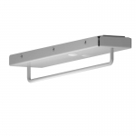 Porte-cintres coulissant - Acier et PVC gris argent