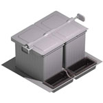 Poubelle coulissante à ouverture 3 ou 4 seaux