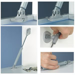 Compas pneumatique pour abattant