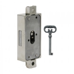 Serrure zamac nickelé avec clé argent