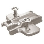 Embase cruciforme en acier nickelé - Pour charnière Sensys et Intermat