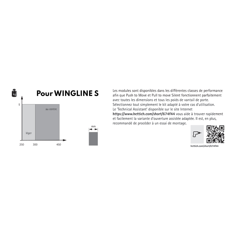 Kit de base Push to move pour porte pliante