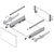 Tiroir casserolier en kit - Hauteur 94 mm (186 mm avec bandeaux) - ArciTech - HETTICH